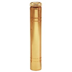 Hisopo de bolsillo en latn dorado  14 cm