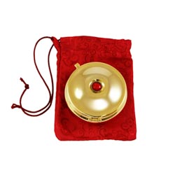 Porta viatico en latn dorado