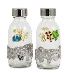 Pareja de botellas para agua y vino - Vidrio ...