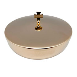 Copn-patena en latn dorado con tapa y base ...