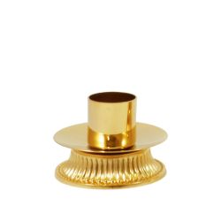 Candelero bajo en latn dorado de 6 cm de alt...