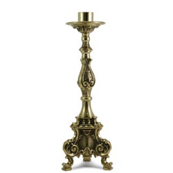 Candelero en latn bruido efecto bronce antigu...