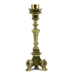 Candelero en latn pulido de 40 cm de altura