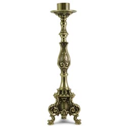 Candelero en latn bruido efecto bronce anti...