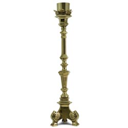 Candelero de pie en latn pulido de 55 cm de ...