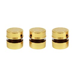 Botes de cristal con armadura dorada para le...