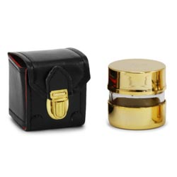 Bote dorado para santos leos con estuche mag...
