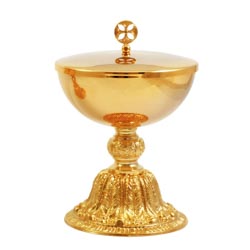Copn en latn dorado de 24K con base y nudo ...