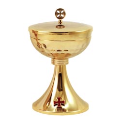 Copn en latn dorado de 24K con cruz de Malt...