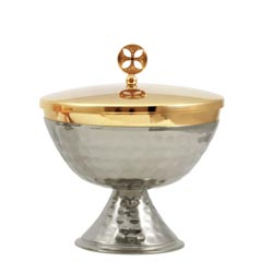 Copn bajo en latn dorado de 24K con base y ...