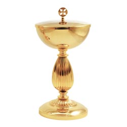Copn en latn dorado de 24K con nudo estriad...