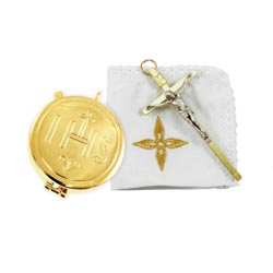 Estuche sacerdotal satinado rojo con bordado ...