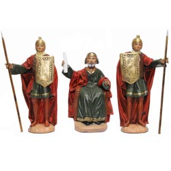 Herodes y soldados 3 piezas 17 cm