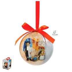 Bola navidad 7 cm misterio canarias