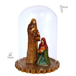 Misterio color en fanal base 19 cm