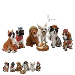 Misterio perros 15 cm 6 piezas
