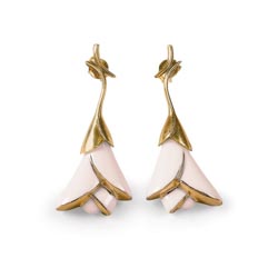 Pendientes cortos heliconia (rosa)