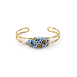 Pulsera metal coral reef(azul-oro)