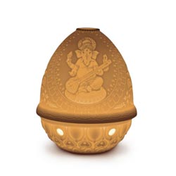 Litofania ganesha con veena