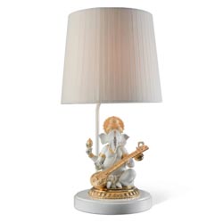 Lampara ganesha con veena (re-deco) (ce)