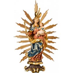 Virgen barroca con aureola - Imagen en talla ...