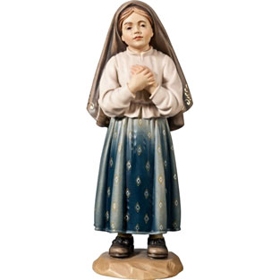 Imagen de Santa Jacinta Marto en talla de mad...