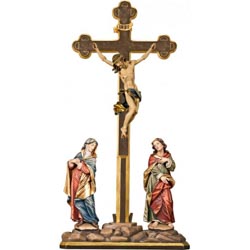 Crucifixin en talla de madera de val Gardena