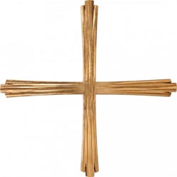 Cruz tallada en talla de madera de val Garden...