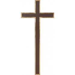 Cruz simple ancha en talla de madera de val G...