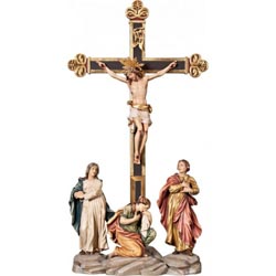 Crucifixin Bergland en talla de madera de va...