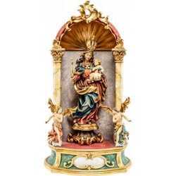 Virgen barroca con peana - Altar casero barro...