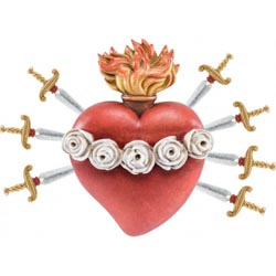 Sagrado Corazn de Mara con 7 espadas - Imag...