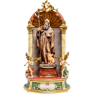 Imagen de San Antonio Abad - altar en talla d...