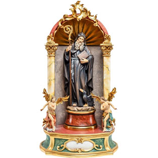 Imagen de San Benito - altar en talla de made...