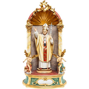 Imagen de San Juan Pablo II - altar en talla ...
