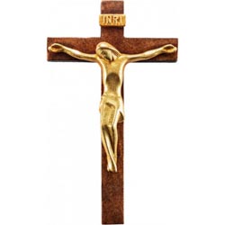 Cristo roma en cruz en talla de madera de val...
