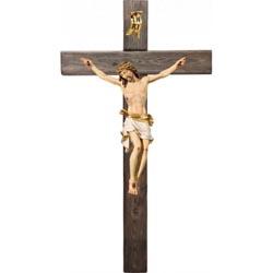 Cristo pisa en cruz madera vieja en talla de ...