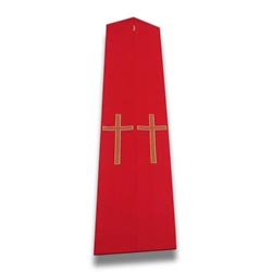 Estola litrgica bordada con cruces doradas -...