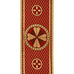 Galn ancho oro lurex cruces a quadrifoglio