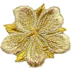 Flor con hojas pequea 7x6 cm