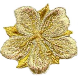 Flor con hojas mediana 9x8 cm