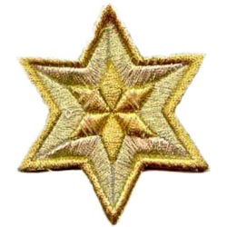 Estrella doble seis puntas 7x7 cm