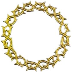 Corona espinas dos ondas grande 33x33 cm