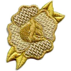 Flor cuatro hojas grande 9x6 cm