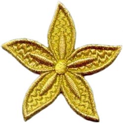 Flor cinco ptalos mediana 9x9