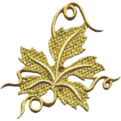 Hoja de parra con tallos 8x7