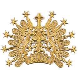 Corona virgen mediana 23x17