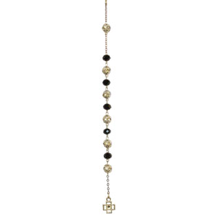 Pulsera Strass Cristal Facetado Negra