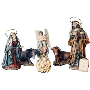 Nacimiento hebreo de 6 piezas - barro y tela ...