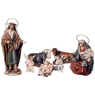 Nacimiento hebreo de 7 piezas - barro y tela ...
